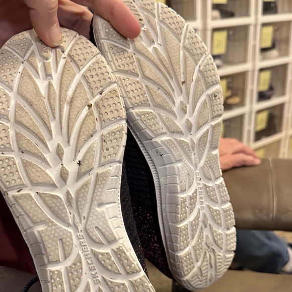 Skechers Black Knit Shoes with Pink Accents - Picture 6 of 6